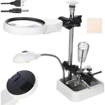 Páječka Verk Group Pájecí sada pro třetí ruku držák lupy 6 vedl