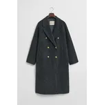 KABÁT GANT CHECKED HANDSTITCHED COAT CHARCOAL MELANGE