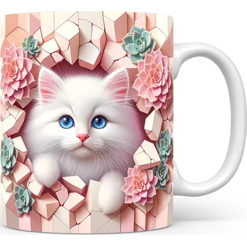 Hrnek s roztomilou kočkou