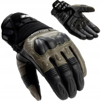 Moto oblečení Vodotěsné kožené motocyklové rukavice LS2 OCTANE WP green černé pánské