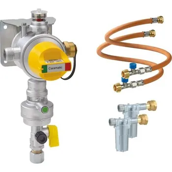 Příslušenství ke karavanu Caramatic DriveTwo Set 30 mbar – plynový regulátor s přepínáním pro dva válce (vertikální instalace)