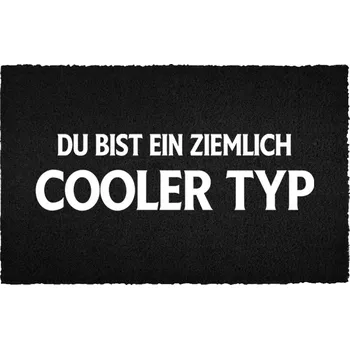 Rohožka Černá kokosová rohožka vstupní do domu | Jsi krásná Dárek 40x60