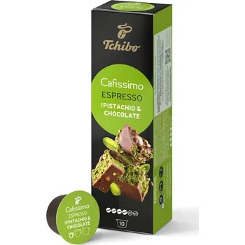 Tchibo Cafissimo Flavoured Espresso - Pistachio & Chocolate 10 kapslí natržený papírový obal
