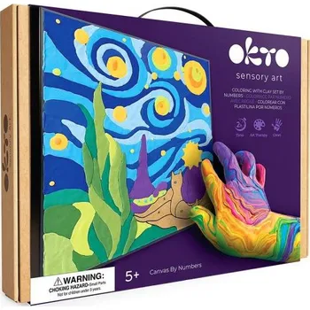 OKTO Malování hmotou podle čísel motiv "Malý princ noční obloha" 29x29 cm