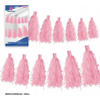 Stylová růžová girlanda k narozeninám