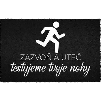 Rohožka Kokosová rohožka černá vstupní do domu Dárek Testujeme nohy 60x40