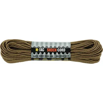 Lano M-Tac Taktická Paracord Šňůra Shock-Cord 3 mm Dragon Skin Lanko 30 m Coyote