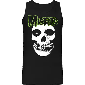 Tílko z Misfits - Green Skull - Muži - černá