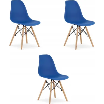 Jídelní židle Židle Oskar modrá 3 ks