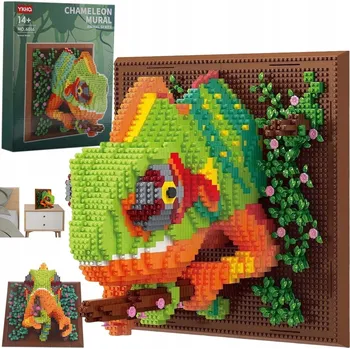 ostatní stavebnice SADA KOSTEK CHAMELEON 3D PREMIUM STAVEBNICE REALISTICKÁ DEKORACE DÁREK
