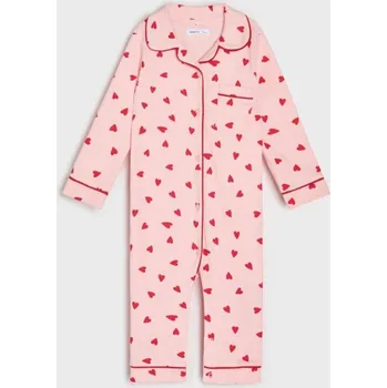 Oblečení a móda Sinsay - Bavlněný kojenecký overal - pastelová růžová - 006HH-03X - 006HH-03X-56