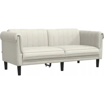 Pohovka Krémová sametová pohovka pro 2 osoby, 182x77x74 cm