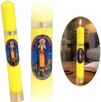 Svíčka Tradiční klasická svíčka hromnička z přírodního vosku vonná 20x3cm