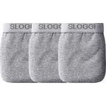 Sada 3 slipů maxi s průhmatem Sloggi Basic, střih maxi šedý