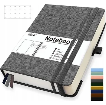 Zápisník Sešit A5 v mřížce, zápisník S PUNTÍKY 360 STRAN, 100 G/M2, TVRDÉ DESKY, 360 listů