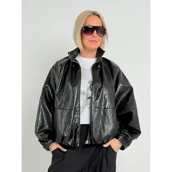 Dámská casual bunda MEGG Koženková bunda BETTY Černá, UNI S-XL