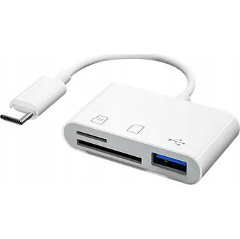 Příslušenství pro datový nosič Čtečka karet 3v1 Type C TF SD, adaptér SD na USB C pro telefon a počítač