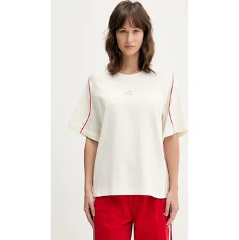 Bavlněné tričko adidas Stadium KB4282 béžová 01X, vel. M