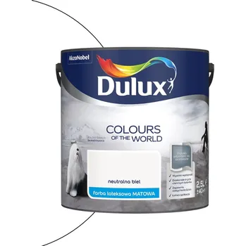 barva na zeď DULUX SVĚTA BARVA LATEXOVÁ NA ZEĎ Neutrální Bílá 2,5L