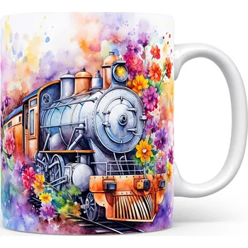 Hrnek s parním vlakem