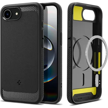 Pouzdro na mobilní telefon Spigen - Rugged Armor MagSafe - iPhone 16e - matná černá