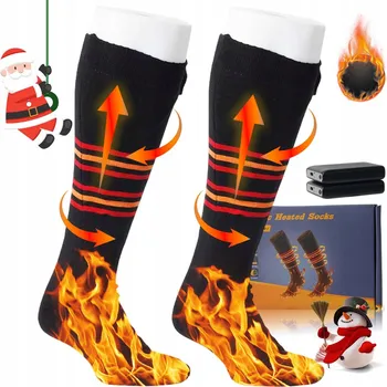 Pánské ponožky VYHŘÍVANÉ PONOŽKY ELEKTRICKÉ ZIMNÍ TERMO PONOŽKY OHŘÍVAČ NOHOU