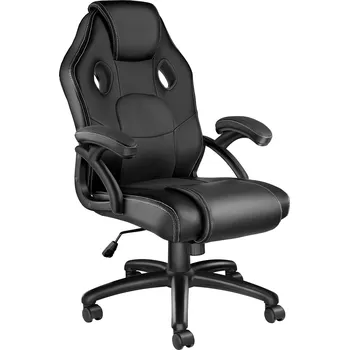 TecTake GmbH 403457 kancelářská židle ve sportovním stylu mike - černá