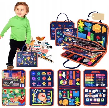 Dřevěná hračka Senzorická Manipulační Tabule pro děti, měkká, vzdělávací, Montessori