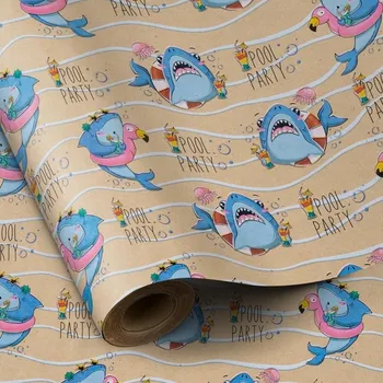 Party dekorace Balicí papír RUSPEPA Kraft v roli -mini role