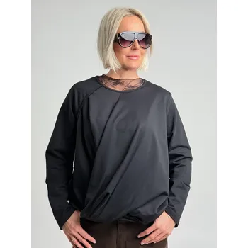 Dámská tunika WENDY TRENDY Černá tunika DELICIO Černá, UNI S-XL