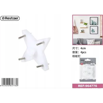 Věšák Samolepicí háčky na rámy na zeď, 4 ks