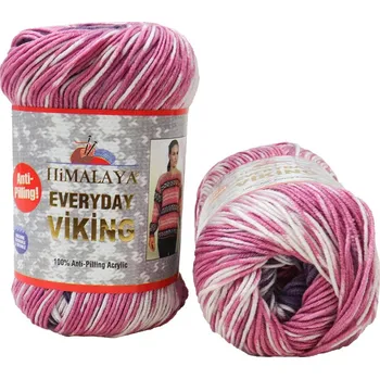 Galanterie Himalaya příze Everyday Viking 70518 růžová bílá a fialová