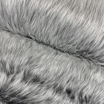 Umělá kožešina ASTORIE – Šedá na černém