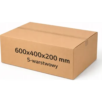 Karton Kartonová krabice 600x400x200 mm klopová, 5vrstvá, 640g, hnědá, silná, 30 kusů (max. balení)