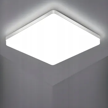 Stropní Svítidlo čtvercový Tealight 30 x 4 cm bílý