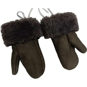 Kojenecké oblečení OV Dětské kožené palčáky s merino vlnou Barva: hnědá, Velikost: 2-3 roky