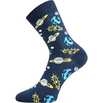 Chlapecké ponožky Fuski Boma - tm.modrá - galaxie