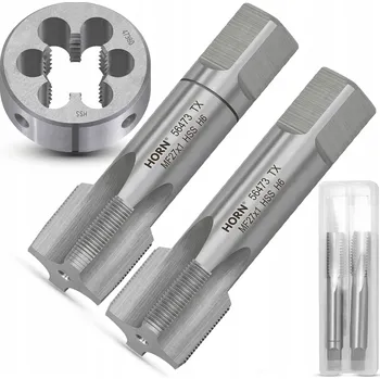 Závitořezný nástroj Závitníky + Závitová očka M27x1 Sada HSS Ruční Kompletní Sada Závitníků K
