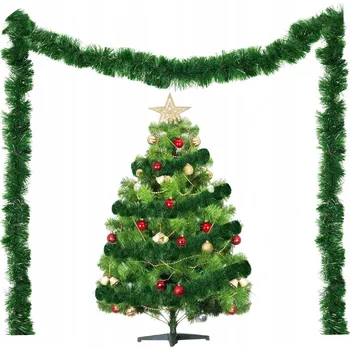 Vánoční dekorace Vánoční řetěz zelený girlanda Ø13cm 12 metrů