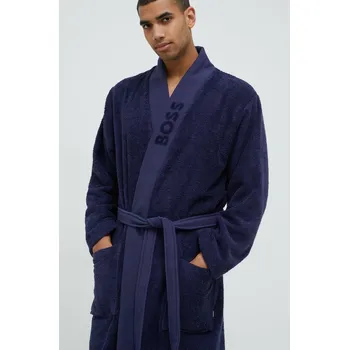 Dámský župan Bavlněný župan BOSS PLAIN.MEN námořnická modř 59X, vel. M