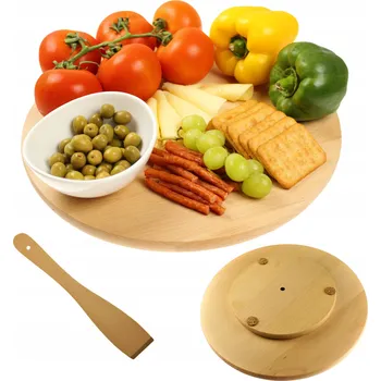 Otočné prkénko 40 cm na pizzu, sýry, servírovací PODNOS +