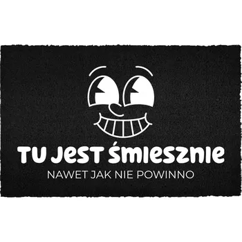 Rohožka KOKOSOVÁ VSTUPNÍ ROHOŽKA 40X60 HUMOR NÁPIS TADY JE VŽDYCKY SMĚŠNÁ