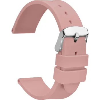 Elektronika Madvell Silikonový řemínek pudrová se stříbrnou sponou 22mm