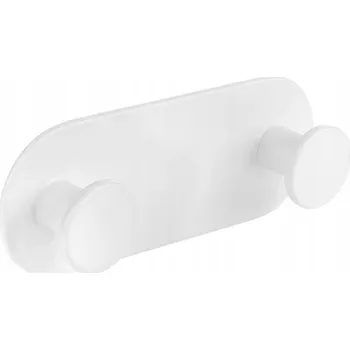 Věšák Háček bez vrtání Laveo bílý