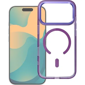 Náhradní kryt pro mobilní telefon Kryt Cover Frame Clear Hybrid Mag Cover with MagSafe iPhone 17 Air Purple