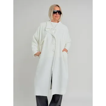 Dámský kabát Miss City Official Bílý kabát OXYGEN Bílá, UNI S-XL