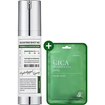 Pleťové sérum SKIN627 - BOOSTING SHOT 300 - Mikro jehličkový booster na obličej pro zlepšení textury pleti 50 ml PLUS MASKA ZDARMA