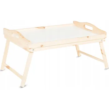 Servírovací stolek SNÍDAŇOVÝ s nožičkami 51x32x24 cm dřevěný tác - přírodní