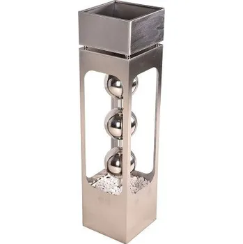 Zahradní dekorace Sloupek na rostliny s fontánou GARDEN PLEASURE, nerez - A Garden Pleasure