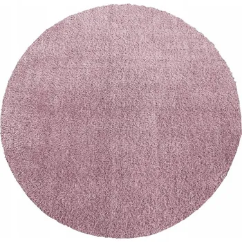 Koberec KOBEREC KOBEREC S PROTISKLUZOVOU ÚPRAVOU KULATÝ DO KOUPELNY POKOJE růžový pudrový 80